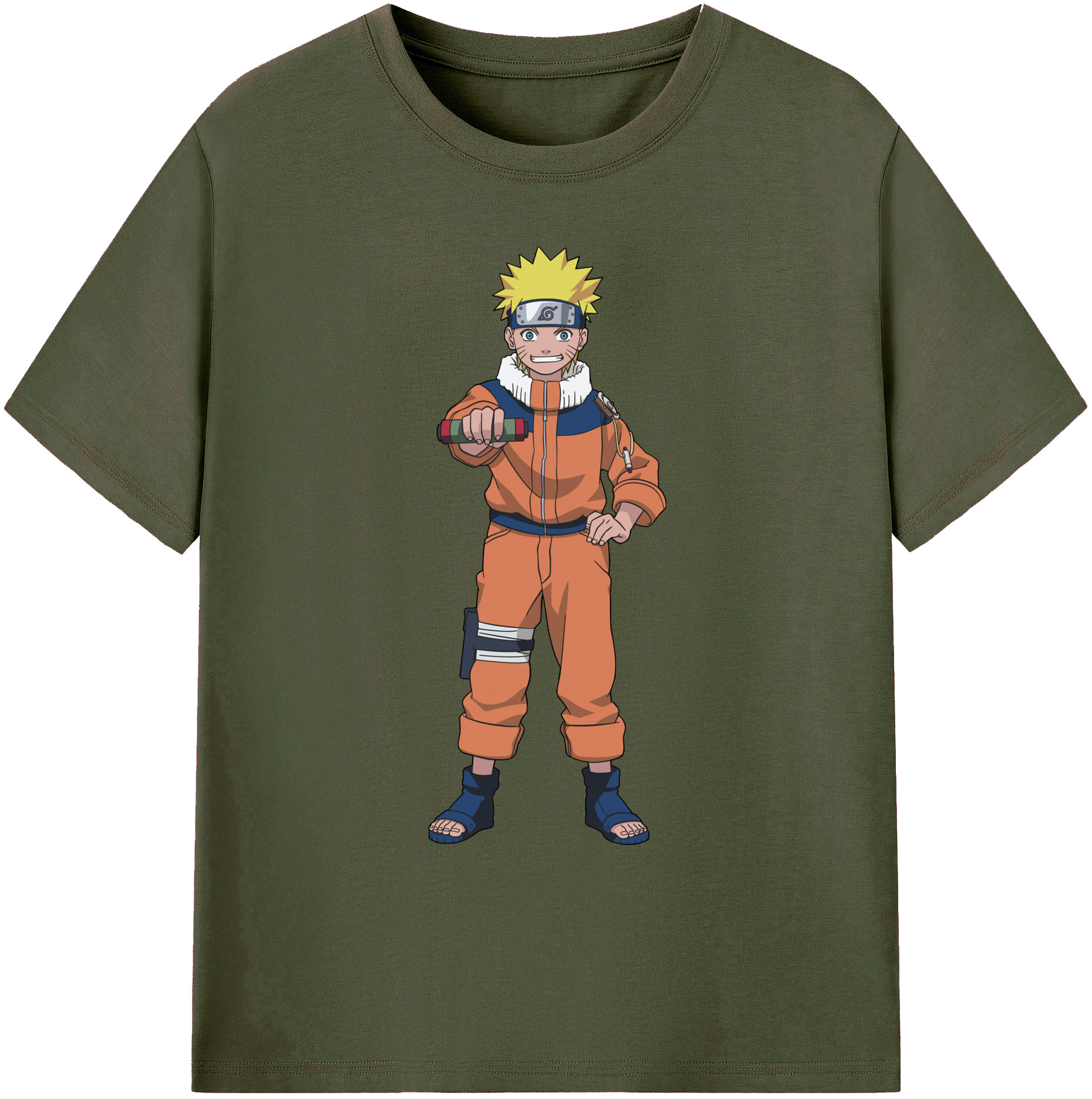 （画像用） NARUTO -ナルト- うずまき ナルト Uzumaki Naruto 綿100％ メンズ半袖Tシャツ｜肌触りやわらか＆通気性